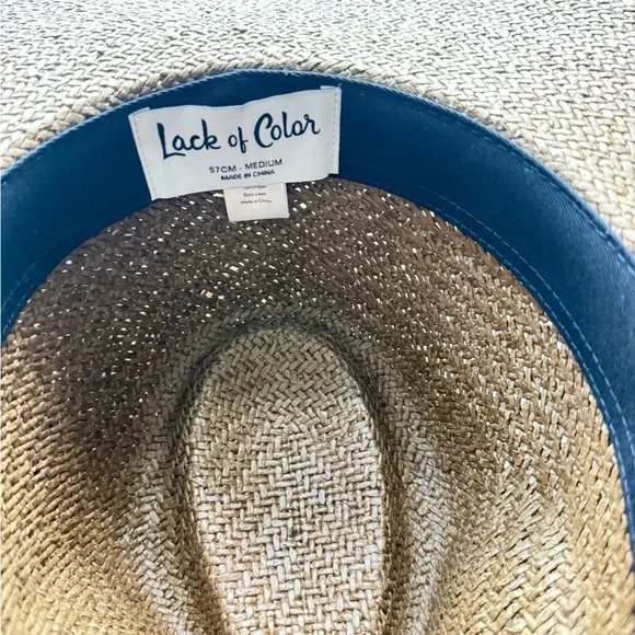 lack of color the rancho brown oversized wide brim straw fedora beach hat medium - Picture 7 of 8